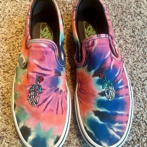 Vans Embroidered Tie-Dye Slip-On Sneakers